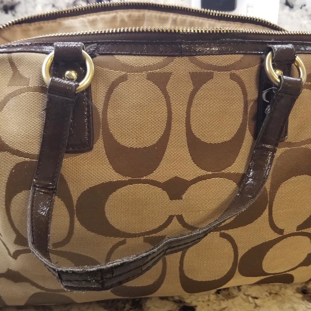 Signature Stripe Multi Stripe Satchel (Coach F255… - image 6